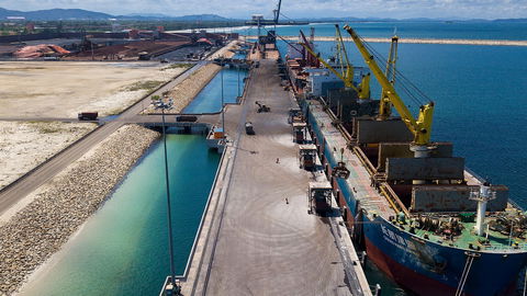 Ship in Kuantan port