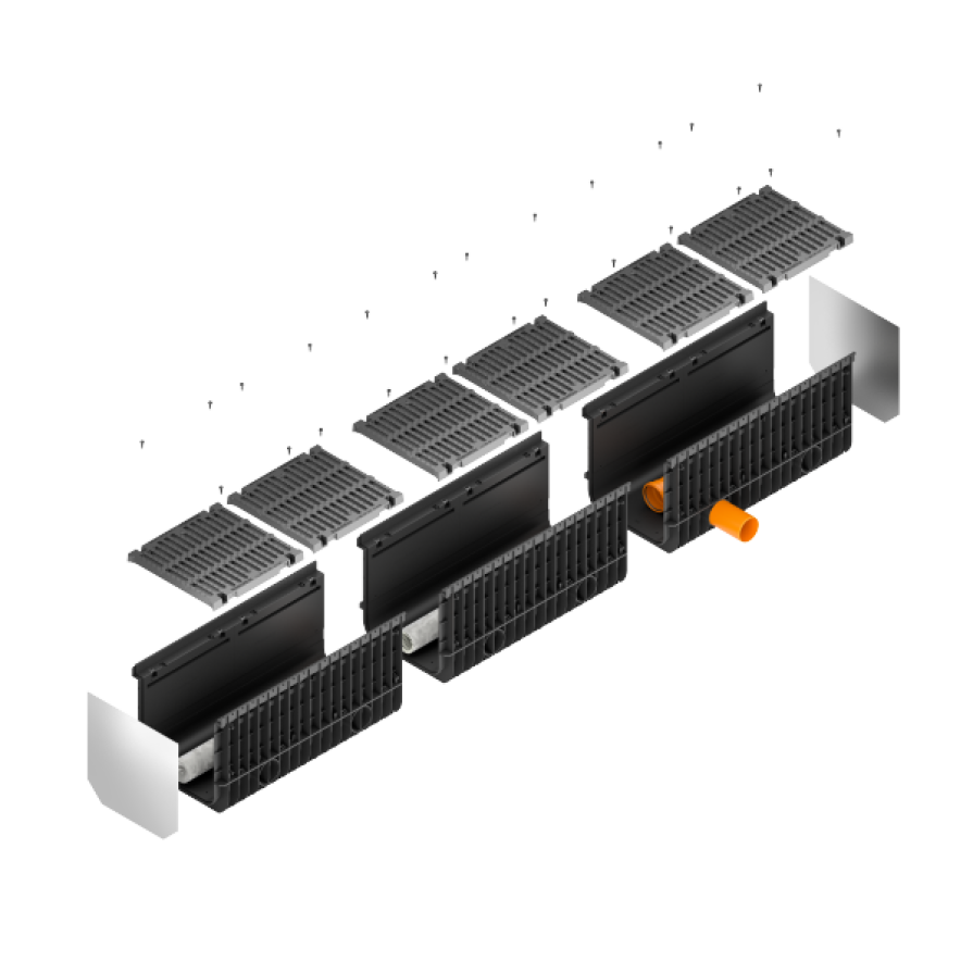 deconstructed product image highlighting the most important parts of the product