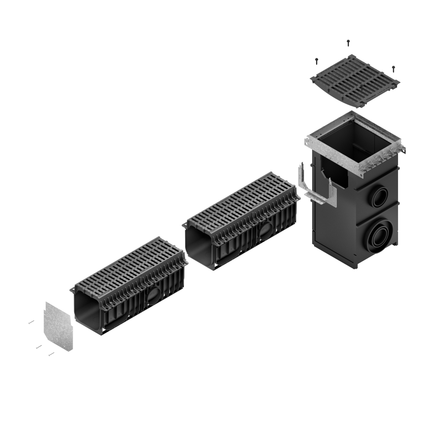 deconstructed product image highlighting the most important parts of the product